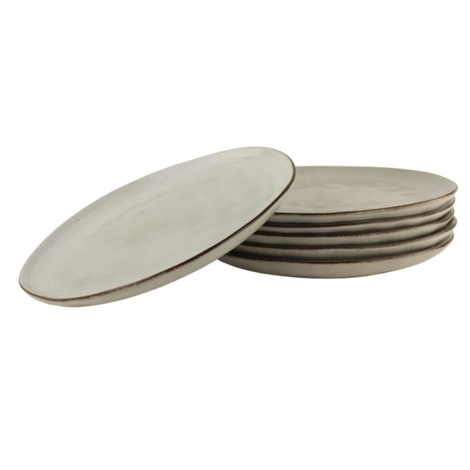 OTIX Diner Bordenset 6 Persoons Beige 26,5cm Keramiek LILY 3 OTIX Diner Bordenset 6 Persoons Beige 26,5cm Keramiek LILY
