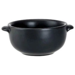 Merkloos Cosy & Trendy Soepkommetje - Porselein - Zwart - Rond - 10 Cm