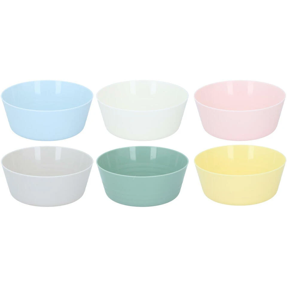 Alpina Kommetjes /schaaltjes - 6x - Gekleurd - Kunststof - 11 Cm 3 Alpina Kommetjes /schaaltjes - 6x - Gekleurd - Kunststof - 11 Cm