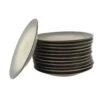 OTIX Dessert Ontbijt Bordenset 12 Persoons Zwart Taupe 21cm Keramiek TULIP -Bestekwinkel 1000122711