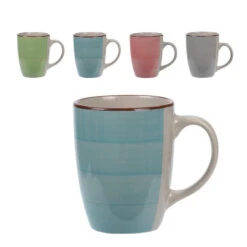 Excellent Houseware Koffiekopjes - 4x - Multi Kleur - 270 Ml