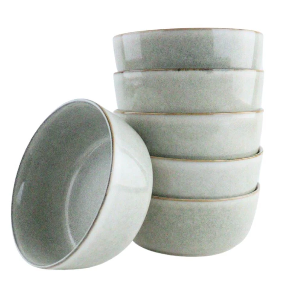 OTIX Soepkommen Zonder Oor Set Van 6 Schaaltjes 600ml Grijs Aardewerk BEECH 3 OTIX Soepkommen Zonder Oor Set Van 6 Schaaltjes 600ml Grijs Aardewerk BEECH
