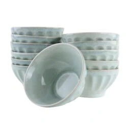 OTIX Soepkommen Zonder Oor Set Van 12 Schaaltjes 560ml Licht Blauw ELM