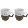 Excellent Houseware Koffiemokken - 2x - Bruin - Keramiek - 150 Ml -Bestekwinkel 1000143292
