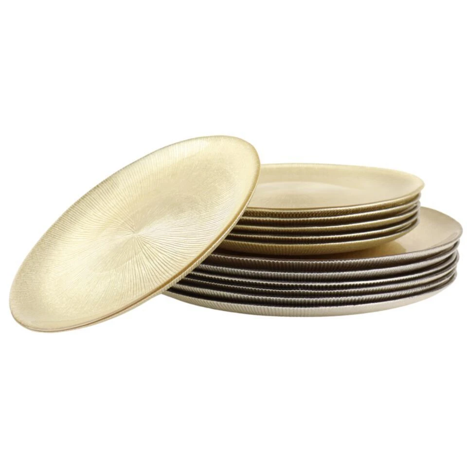 OTIX Dinerborden Bordenset 6 Persoons Onderborden Goud 3 OTIX Dinerborden Bordenset 6 Persoons Onderborden Goud