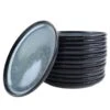 OTIX Ontbijtborden 12 Persoons 21cm Dessertbord Blauw Aardewerk EBONY -Bestekwinkel 1000145600