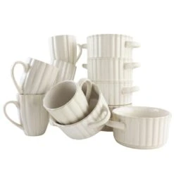 OTIX Koffiekopjes En Soepkommen Met Oor 6 Persoons Set Van 12 SOLIS
