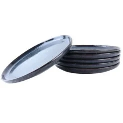OTIX Dinerborden Bordenset 6 Persoons 26cm Blauw Aardewerk EBONY