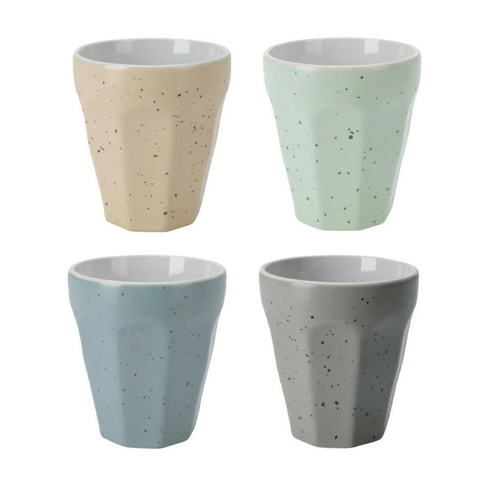 Excellent Houseware Thee/koffie Mokken - 4x - Porselein - 250 Ml 3 Excellent Houseware Thee/koffie Mokken - 4x - Porselein - 250 Ml