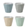 Excellent Houseware Koffiekop - 4x - Porselein - 90 Ml - Gekleurd -Bestekwinkel 1000157237