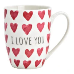 Koffiemok MR Lover Lover - 1x - Keramiek - Wit/rood