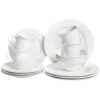 ELDERBERRY - Servies Set Van 16 - Wit - Porselein -Bestekwinkel 1000175529