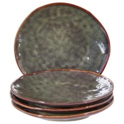 THYME - Bijzetborden Set Van 4 - Donkergroen - Steengoed