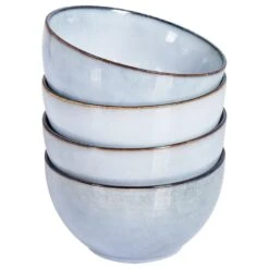JUNIPER - Kom Set Van 4 - Lichtblauw - Steengoed
