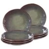 THYME - Dinerborden Set Van 8 - Donkergroen - Steengoed