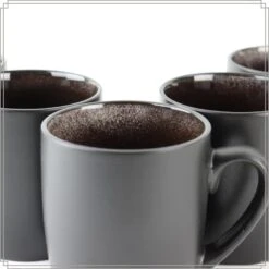 OTIX KoffieKopjes Koffietassen Set Van 12 Zwart Mat 240ml -Bestekwinkel 107266705fcf499b82626bfe78a285d9