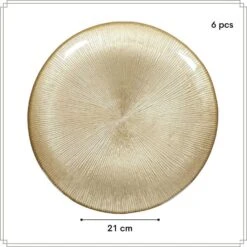 OTIX Ontbijtborden 6 Persoons Goud Glitter Dessertborden 21cm Glas 14 OTIX Ontbijtborden 6 Persoons Goud Glitter Dessertborden 21cm Glas -Bestekwinkel 123822026c8249a5ba63bfbee9954b1a