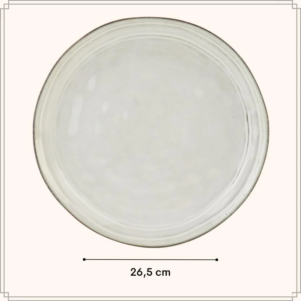 OTIX Diner Bordenset 6 Persoons Beige 26,5cm Keramiek LILY 7 OTIX Diner Bordenset 6 Persoons Beige 26,5cm Keramiek LILY - Afbeelding 5