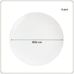 OTIX Dinerborden Bordenset 6 Persoons Wit 26cm Aardewerk ALDER -Bestekwinkel 13b5f88dba664eb5bf8ea23024d032eb