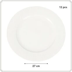 OTIX Dinerborden Bordenset 12 Persoons 27cm Wit Porselein LUNA -Bestekwinkel 1be161752cac499096c4a9c2c531ac0a