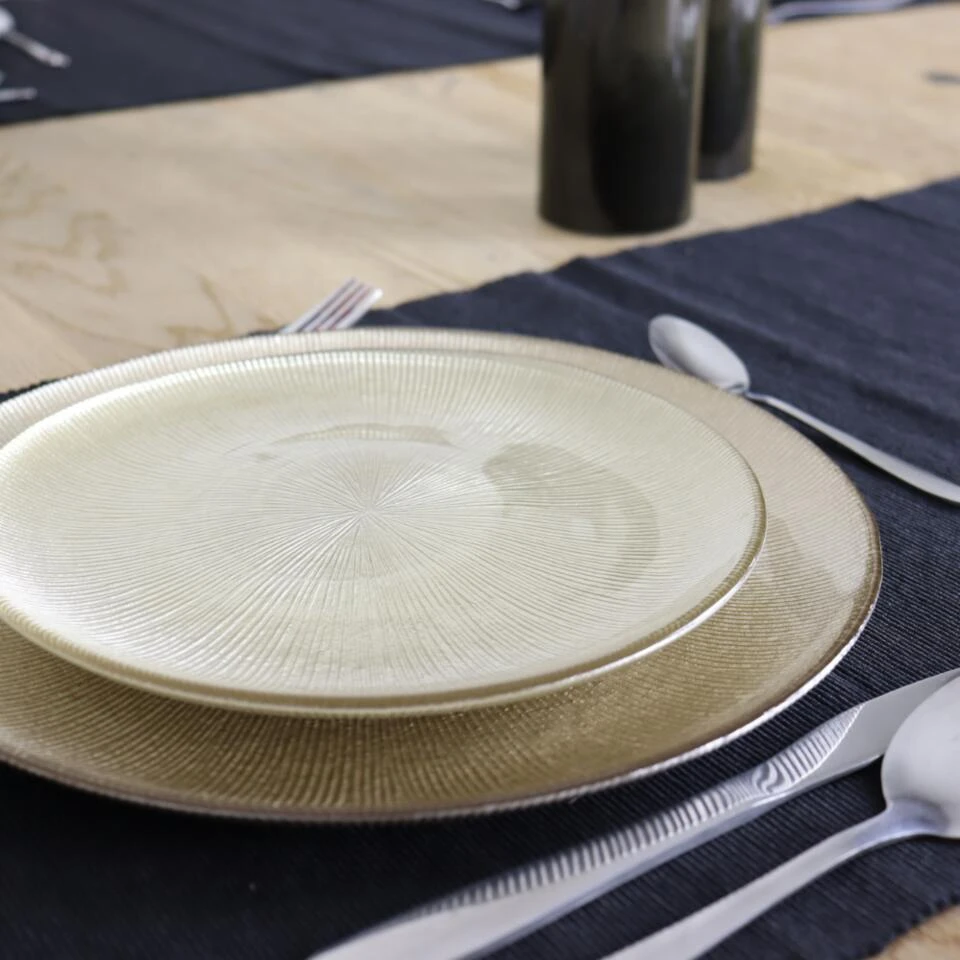 OTIX Dinerborden Bordenset 6 Persoons Onderborden Goud 5 OTIX Dinerborden Bordenset 6 Persoons Onderborden Goud - Afbeelding 3
