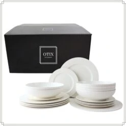 OTIX Serviesset 18-delig Bordenset 6-persoons Ontbijtborden Dinerbo... -Bestekwinkel 1c70a465a86e4280a082b084e0406cb2