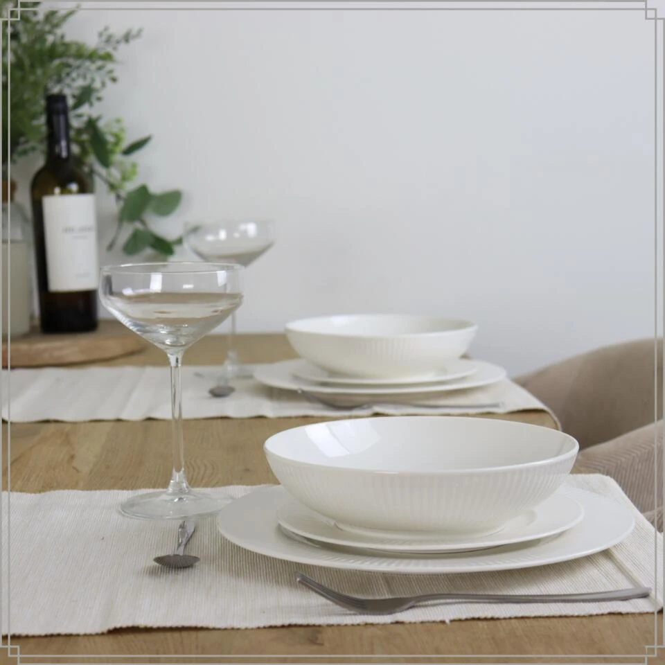 OTIX Pastaborden Bordenset 6 Persoons Diepe Borden Soepborden 20cm Wit Porsel... 4 OTIX Pastaborden Bordenset 6 Persoons Diepe Borden Soepborden 20cm Wit Porsel... - Afbeelding 2