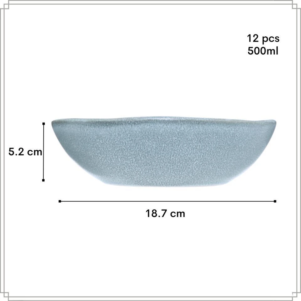 OTIX Soepkommen Zonder Oor Set Van 12 Schaaltjes 500 Ml Blauw 7 OTIX Soepkommen Zonder Oor Set Van 12 Schaaltjes 500 Ml Blauw - Afbeelding 5