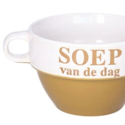 Merkloos Soepkommen - Soep Van De Dag - Cappuccino Bruin - Stapelbaar -Bestekwinkel 22697eee33c045229d44412f23c7a634