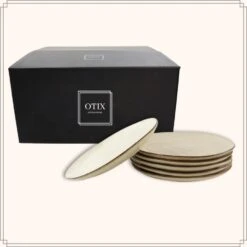 OTIX Dinerborden Bordenset 6 Persoons Beige 27cm Keramiek -Bestekwinkel 2751bf5917134594873695187f642c82