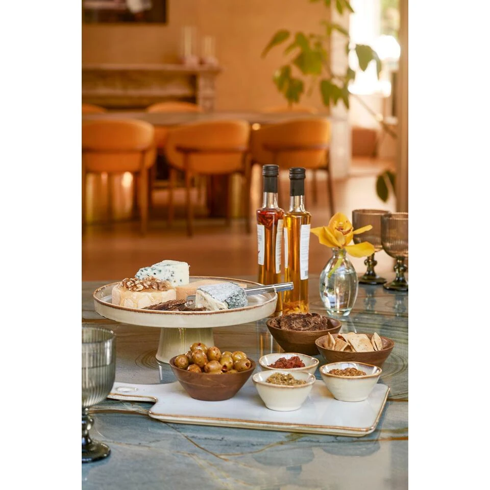 Mica Decorations Racco Taartplateau - H11 X Ø28 Cm - Beige 4 Mica Decorations Racco Taartplateau - H11 X Ø28 Cm - Beige - Afbeelding 2