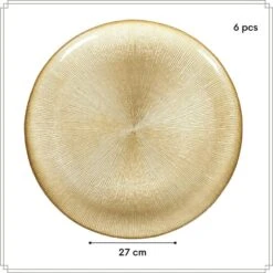 OTIX Dinerborden Bordenset 6 Persoons Goud Onderborden Kerst 27cm -Bestekwinkel 28a0a5a794d440ccb49f2b8153db4ce1