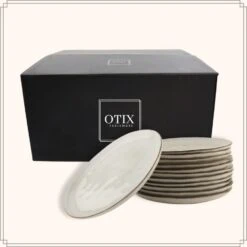 OTIX Diner Bordenset 12 Persoons Beige 26,5cm Keramiek LILY -Bestekwinkel 29402b430fc1431ab031f004582c23fc