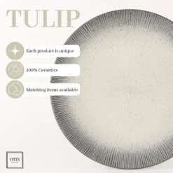 OTIX Diner Bordenset 12 Persoons Zwart Taupe 27cm Keramiek TULIP 20 OTIX Diner Bordenset 12 Persoons Zwart Taupe 27cm Keramiek TULIP -Bestekwinkel 2985d8c5de6341d49335d1d260879b6e