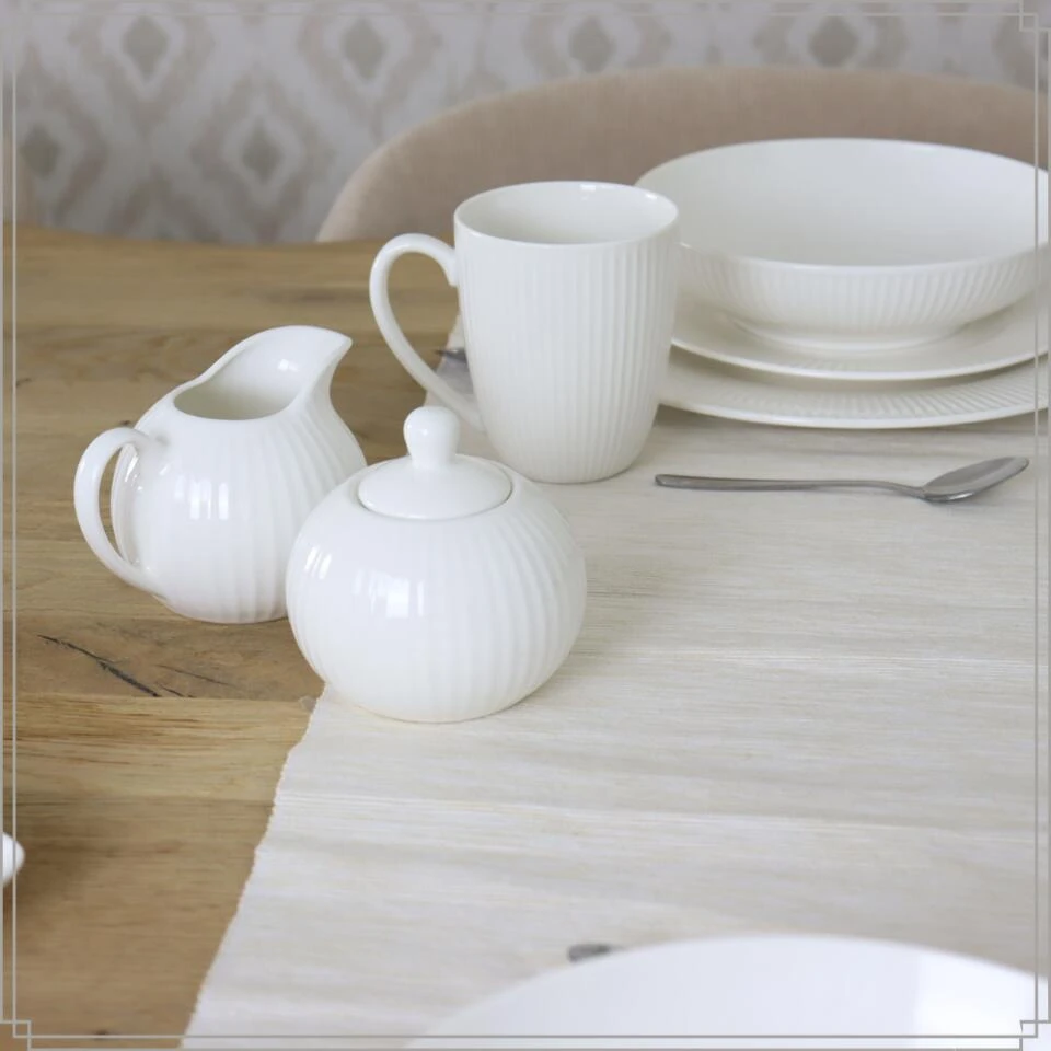 OTIX Koffiekopjes Set Van 6 Met Oor Koffietassen 300ml Wit Porselein LUNA 4 OTIX Koffiekopjes Set Van 6 Met Oor Koffietassen 300ml Wit Porselein LUNA - Afbeelding 2