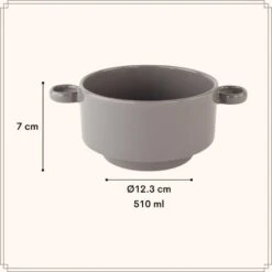 OTIX Soepkommen Met Oor 6 Stuks Grijs Soeptassen 510ml Aardewerk 27 OTIX Soepkommen Met Oor 6 Stuks Grijs Soeptassen 510ml Aardewerk -Bestekwinkel 2ccf8e14dd74497ea5c95ecb5e8a1456