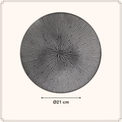 OTIX Dessert Ontbijt Bordenset 6 Persoons Zwart 21cm Keramiek POPPY -Bestekwinkel 2d2acfd480424a4998daafa45313b8e6