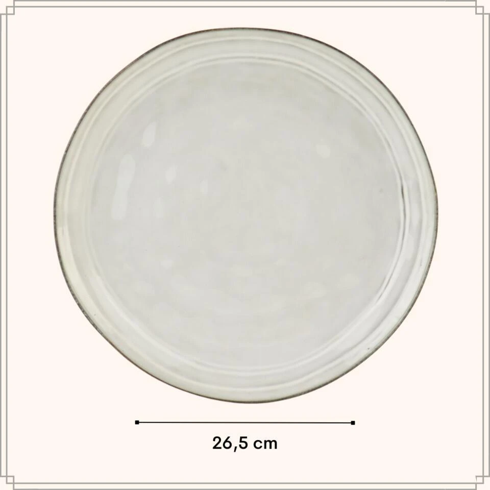 OTIX Diner Bordenset 6 Persoons Beige 26,5cm Keramiek LILY 14 OTIX Diner Bordenset 6 Persoons Beige 26,5cm Keramiek LILY - Afbeelding 12