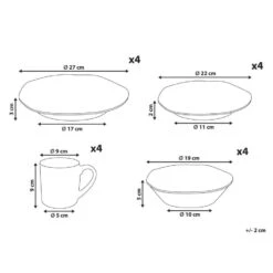 HAWTHORN - Serviesset Van 16 - Blauw - Steengoed -Bestekwinkel 2fc3fa994bff4e11b71db04af86b4b3a