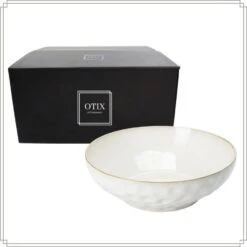 OTIX Saladeschaal Slakom Serveerschaal 2500ML Beige Keramiek -Bestekwinkel 2fc563ca74a64aaf9ce91c96ced05b0d