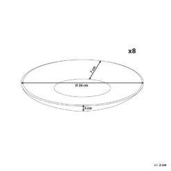 NETTLE - Dinerborden Set Van 8 - Wit - Steengoed -Bestekwinkel 32cb33078fcb4b308969dc73b2cc4aee