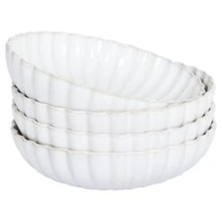 NETTLE - Diepe Borden Set Van 4 - Gebroken Wit - Steengoed -Bestekwinkel 33b5e202dfd94ccda6b8363d19a24ad7