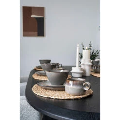 Hioshop Selma Dinerdbord Keramiek Set Van 4 Grijs- Bruin -Bestekwinkel 37dfdb8b8eaf4593b13d9a8684a5e20e
