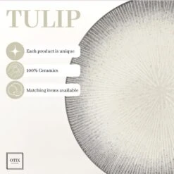OTIX Dessert Ontbijt Bordenset 12 Persoons Zwart Taupe 21cm Keramiek TULIP 20 OTIX Dessert Ontbijt Bordenset 12 Persoons Zwart Taupe 21cm Keramiek TULIP -Bestekwinkel 396a7ecb1290447ba8adac8caccc954a
