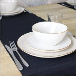 OTIX Dinerborden Bordenset 12 Persoons Beige 27cm Keramiek MAPLE -Bestekwinkel 3c678a9762944174bfa2cbfd8924782f