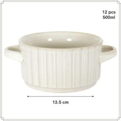 OTIX Soepkommen Met Oor Set Van 12 Stuks Soeptassen Wit Keramiek SOLIS -Bestekwinkel 3c9ff0a766aa48398358c2445e058558