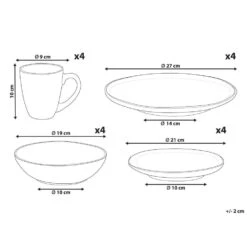 JUNIPER - Serviesset 16 Delig - Lichtblauw - Steengoed -Bestekwinkel 3d519a24331848a69caf0166aefbdfb6