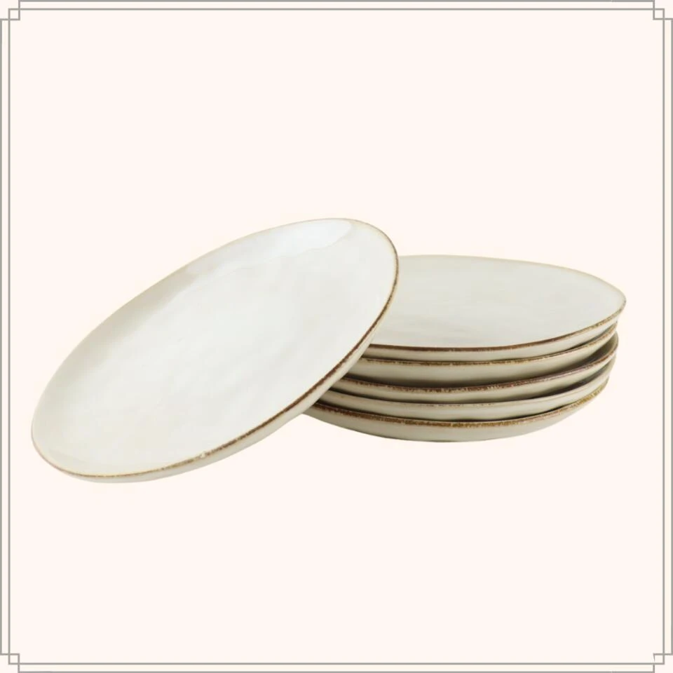 OTIX Ontbijtborden Bordenset 6 Persoons Beige 21cm Keramiek 4 OTIX Ontbijtborden Bordenset 6 Persoons Beige 21cm Keramiek - Afbeelding 2