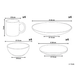 TURMERIC - Serviesset 16 Delig - Goudbruin - Steengoed -Bestekwinkel 4025f8d9694b4873b56a86ccde91b3d9