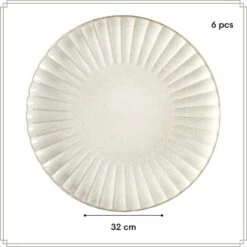 OTIX Diner Bordenset 6 Persoons Onderborden 32cm Wit Keramiek SOLIS -Bestekwinkel 45877fef4fd04d8c9fa6d97fb0a9d6b5